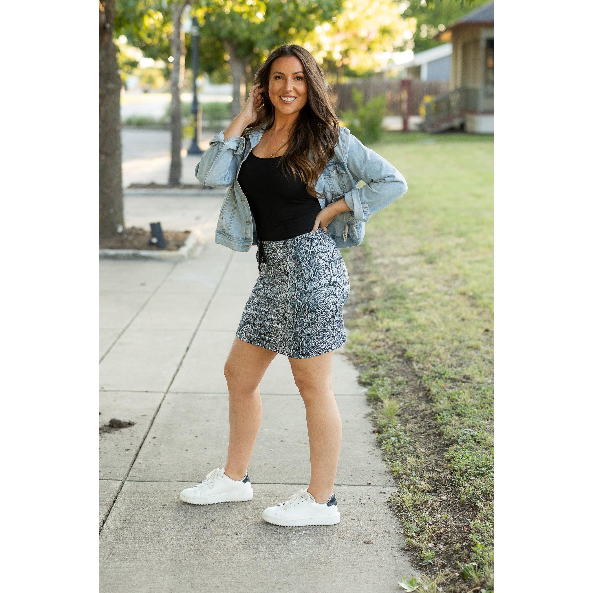 Ready to Ship | The Sydney Snakeskin Jogger Skirt